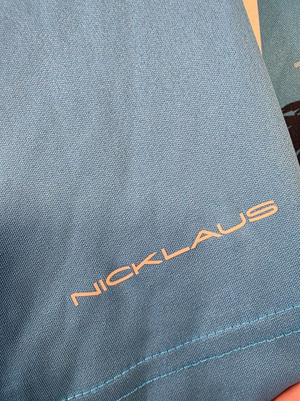Nicklaus Varadero Graphic Polo Shirt Blue M 100% Polyester Made in Jordan - Picture 6 of 6